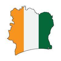 Ivory Coast region map icon design vector