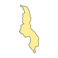 Map of Malawi region vector