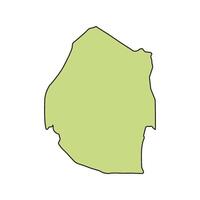 map of swaziland region icon design vector