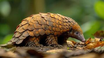 a close up of a small animal on the ground photo