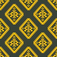 Native fabric geometric tribal pattern seamless. vector