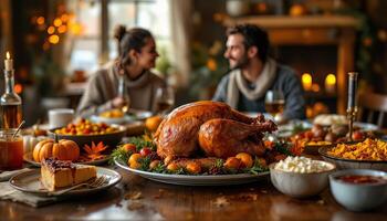 Thanksgiving Feast Table, Thanksgiving, Thanksgiving Image photo