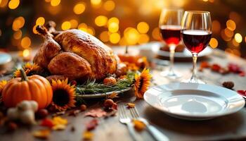 Thanksgiving Feast Table, Thanksgiving, Thanksgiving Image photo