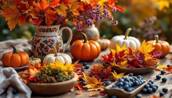 Thanksgiving Feast Table, Thanksgiving, Thanksgiving Image photo