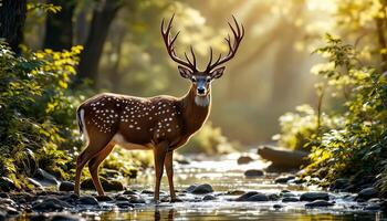 Deer Realistic Photo, Deer Photo, digital art photo