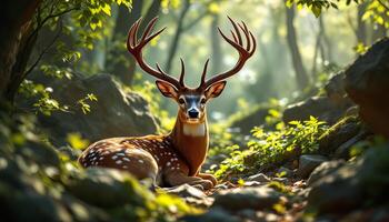 Deer Realistic Photo, Deer Photo, digital art photo