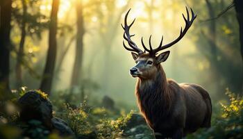 Deer Realistic Photo, Deer Photo, digital art photo