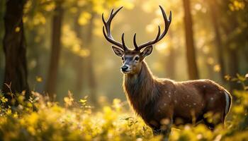 Deer Realistic Photo, Deer Photo, digital art photo