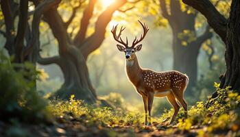 Deer Realistic Photo, Deer Photo, digital art photo
