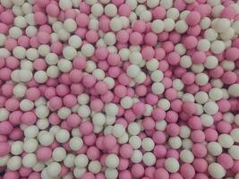 Pink and White Balls Pattern photo