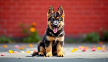 Realistic image of German Shepherd photo