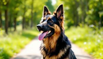 Realistic image of German Shepherd photo