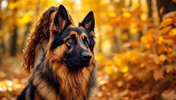 Realistic image of German Shepherd photo