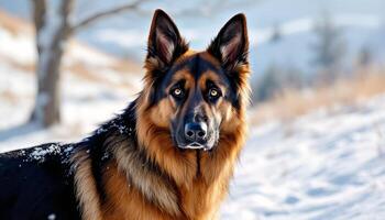 Realistic image of German Shepherd photo