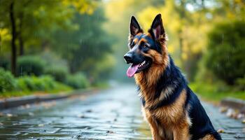 Realistic image of German Shepherd photo