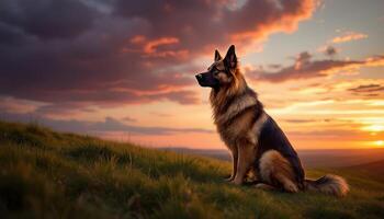 Realistic image of German Shepherd photo