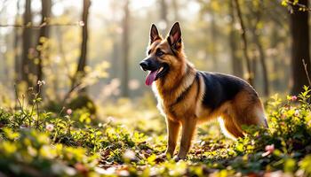 Realistic image of German Shepherd photo