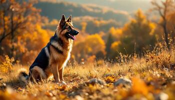 Realistic image of German Shepherd photo