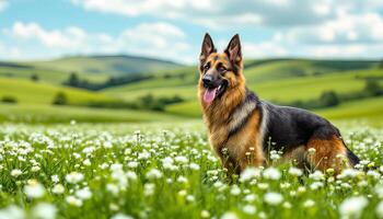 Realistic image of German Shepherd photo
