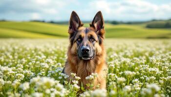 Realistic image of German Shepherd photo