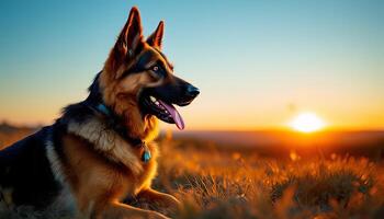 Realistic image of German Shepherd photo
