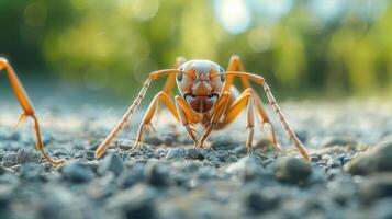 a close up of a spider on some rocks photo
