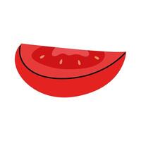 A delightful depiction of a tomato quarter, perfect for any culinary project vector