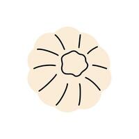 Simple garlic illustration, perfect for food-related designs and recipe graphics vector