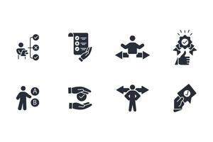 Choice icon set..Editable stroke.linear style sign for use web design,logo.Symbol illustration. vector