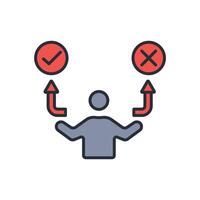 Decision icon. .Editable stroke.linear style sign for use web design,logo.Symbol illustration. vector