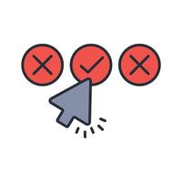 right choice icon. .Editable stroke.linear style sign for use web design,logo.Symbol illustration. vector
