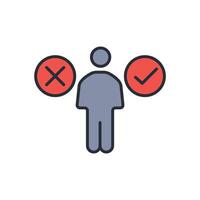 choice icon. .Editable stroke.linear style sign for use web design,logo.Symbol illustration. vector