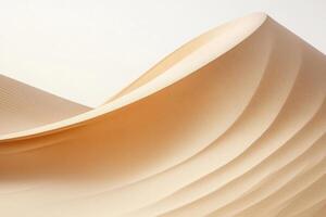 Wind patterns on the sand forming smooth curves, minimalistic desert scene photo