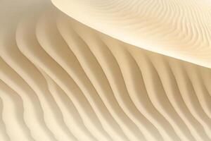 Wind patterns on the sand forming smooth curves, minimalistic desert scene photo
