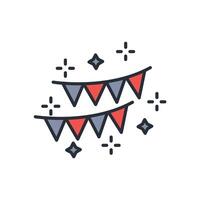 decoration icon. .Editable stroke.linear style sign for use web design,logo.Symbol illustration. vector