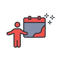december 31 icon. .Editable stroke.linear style sign for use web design,logo.Symbol illustration. vector