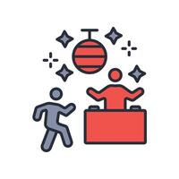 Party icon. .Editable stroke.linear style sign for use web design,logo.Symbol illustration. vector
