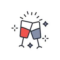 celebration icon. .Editable stroke.linear style sign for use web design,logo.Symbol illustration. vector