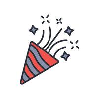 Confetti icon. .Editable stroke.linear style sign for use web design,logo.Symbol illustration. vector