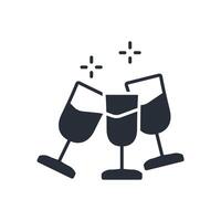 Cheers icon. .Editable stroke.linear style sign for use web design,logo.Symbol illustration. vector