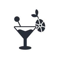 Cocktail icon. .Editable stroke.linear style sign for use web design,logo.Symbol illustration. vector
