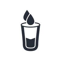 shot glass icon. .Editable stroke.linear style sign for use web design,logo.Symbol illustration. vector