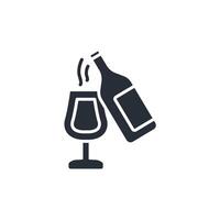 wine icon. .Editable stroke.linear style sign for use web design,logo.Symbol illustration. vector