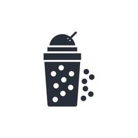 bubble tea icon. .Editable stroke.linear style sign for use web design,logo.Symbol illustration. vector