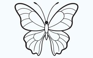 Intricate Butterfly Outline image cliapart illustration vector