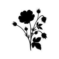 A Black Silhouette Art Illustration on white background. vector