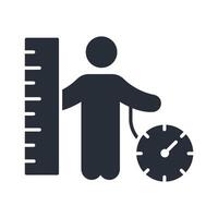 body mass index icon. .Editable stroke.linear style sign for use web design,logo.Symbol illustration. vector