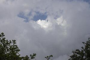 white clouds in the sky photo