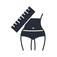 body measurements icon. .Editable stroke.linear style sign for use web design,logo.Symbol illustration. vector