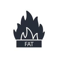 fat burning icon. .Editable stroke.linear style sign for use web design,logo.Symbol illustration. vector